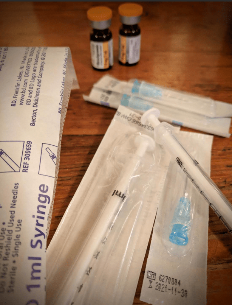 medications and syringes