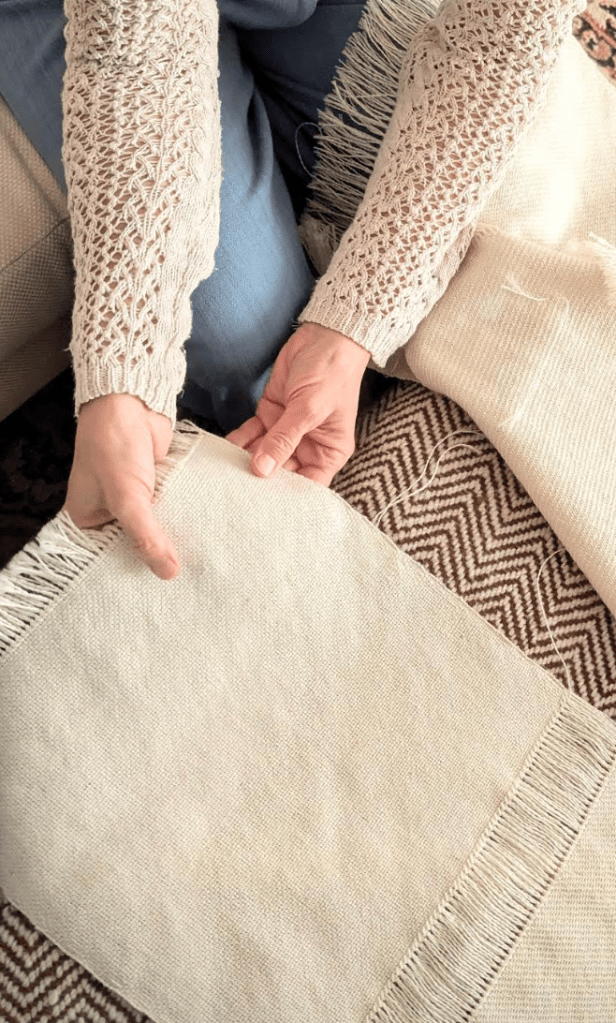 Wool upholstery fabric grown, spun and woven in Canada